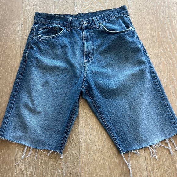 Calvin Klein Relaxed Straight Cut Offs Jean Shorts Jorts Size 32 - Picture 1 of 12